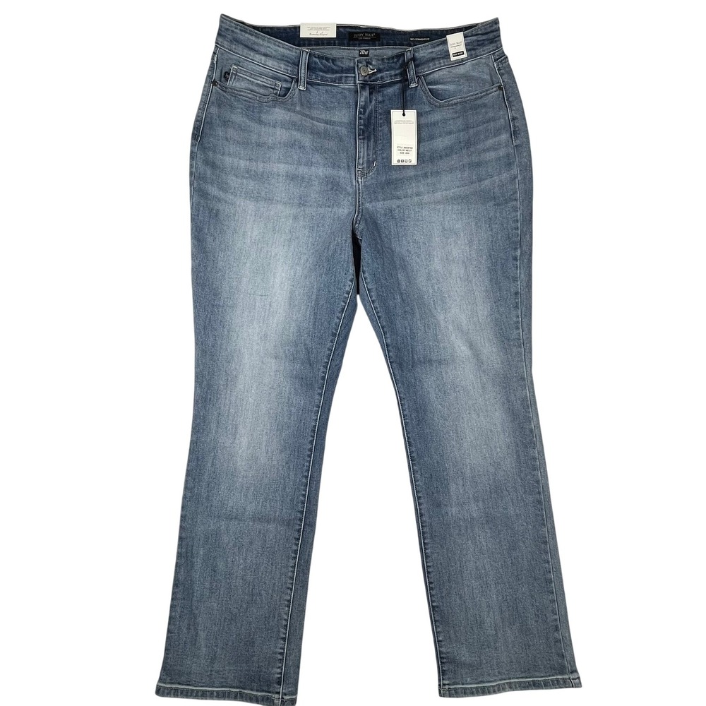Judy Blue 90s Straight Fit Jeans Womens 20W (Fits 38x32) Blue High Waist‎
